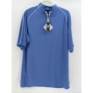 38 South Men's Cool Dry UV Protection Golf Blue Shirt New Small